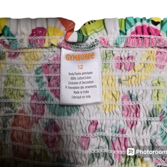 🥳 3/$30 Gymboree Girls Fruit Ruffle Tank Top Size 12 - Picture 4 of 4